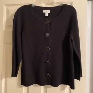 Ann Taylor Loft Black Sweater - size large